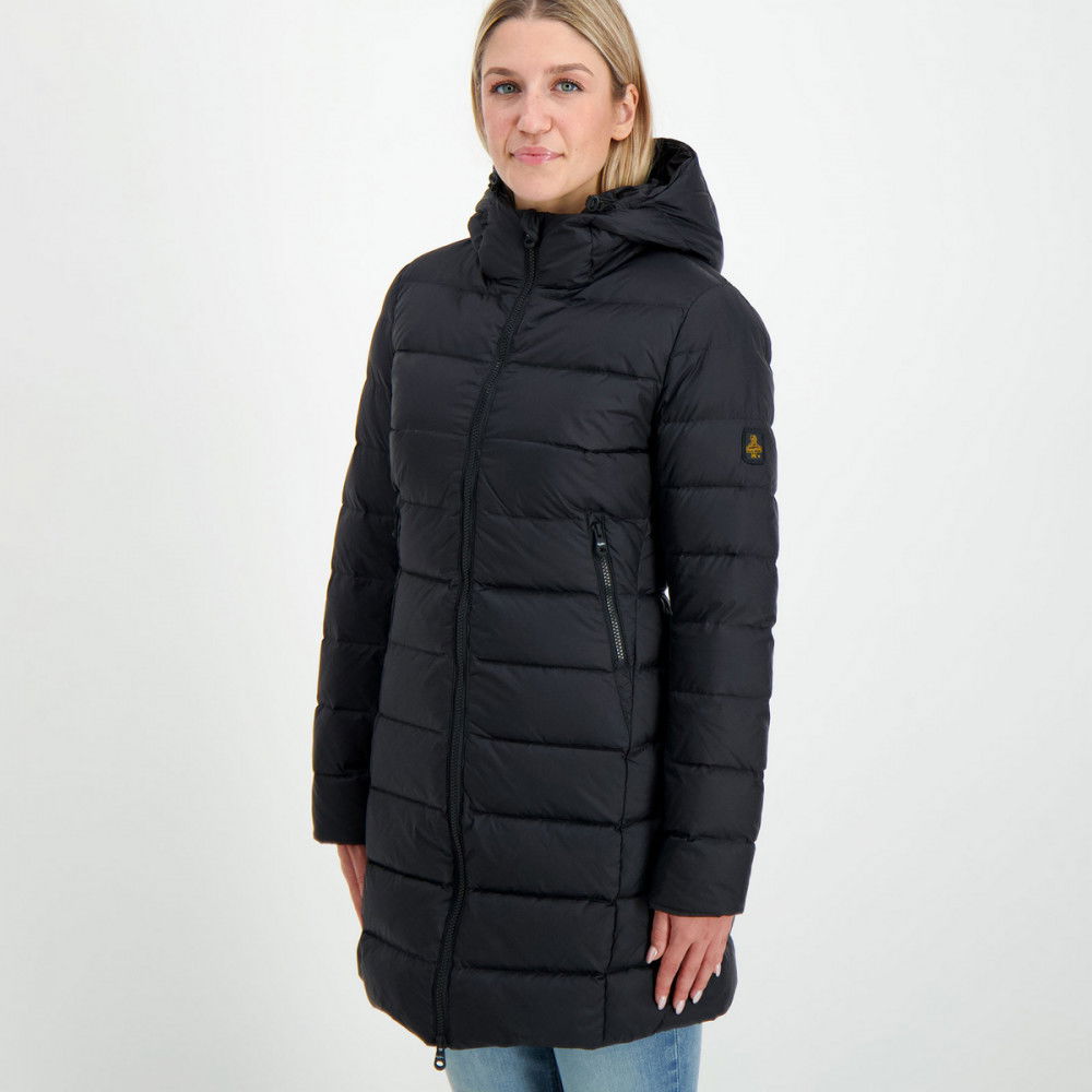 REFRIGIWEAR PIUMINO LUNGO CON CAPPUCCIO SPARKLE DONNA