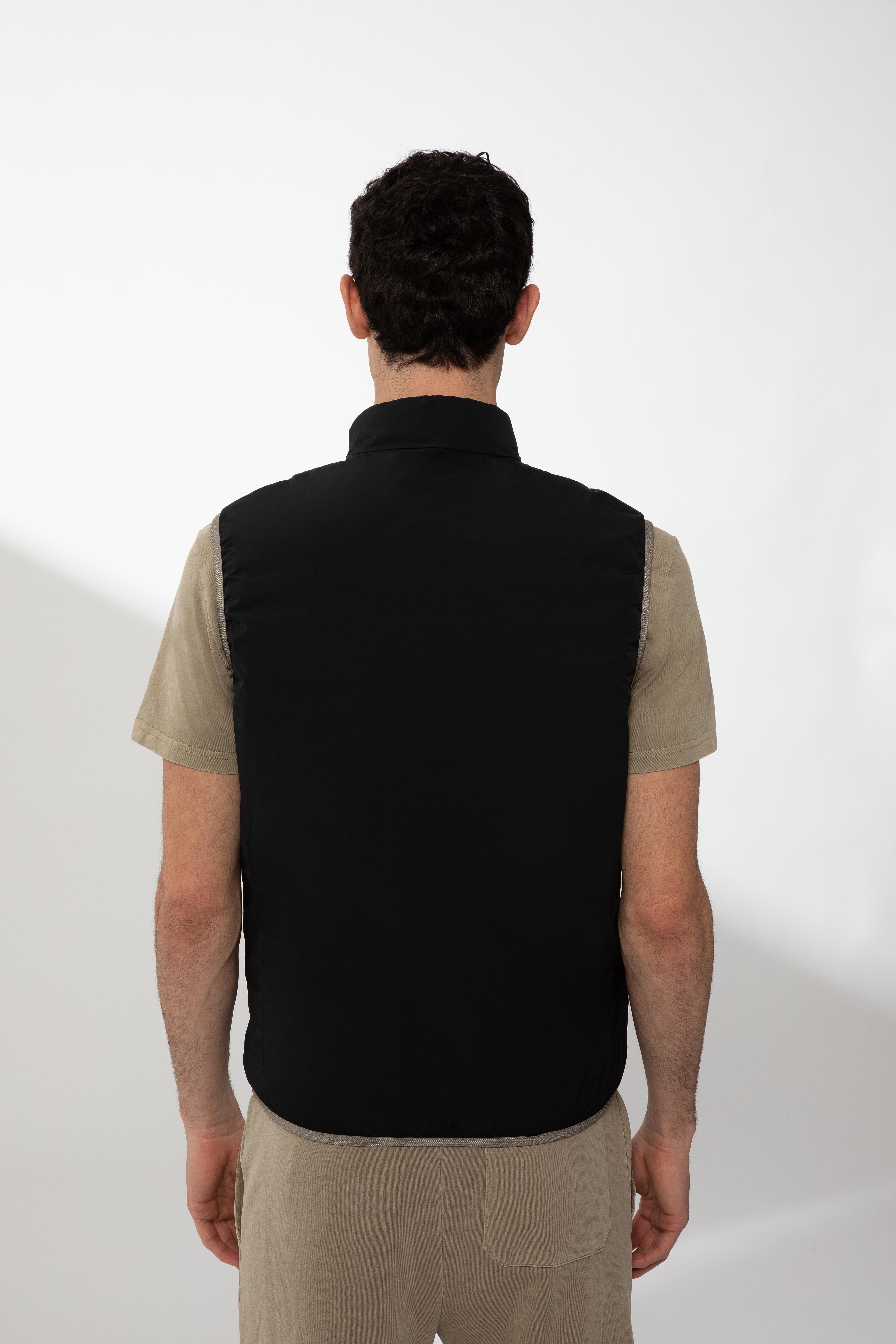 REMEL – Gilet reversibile beige e nero