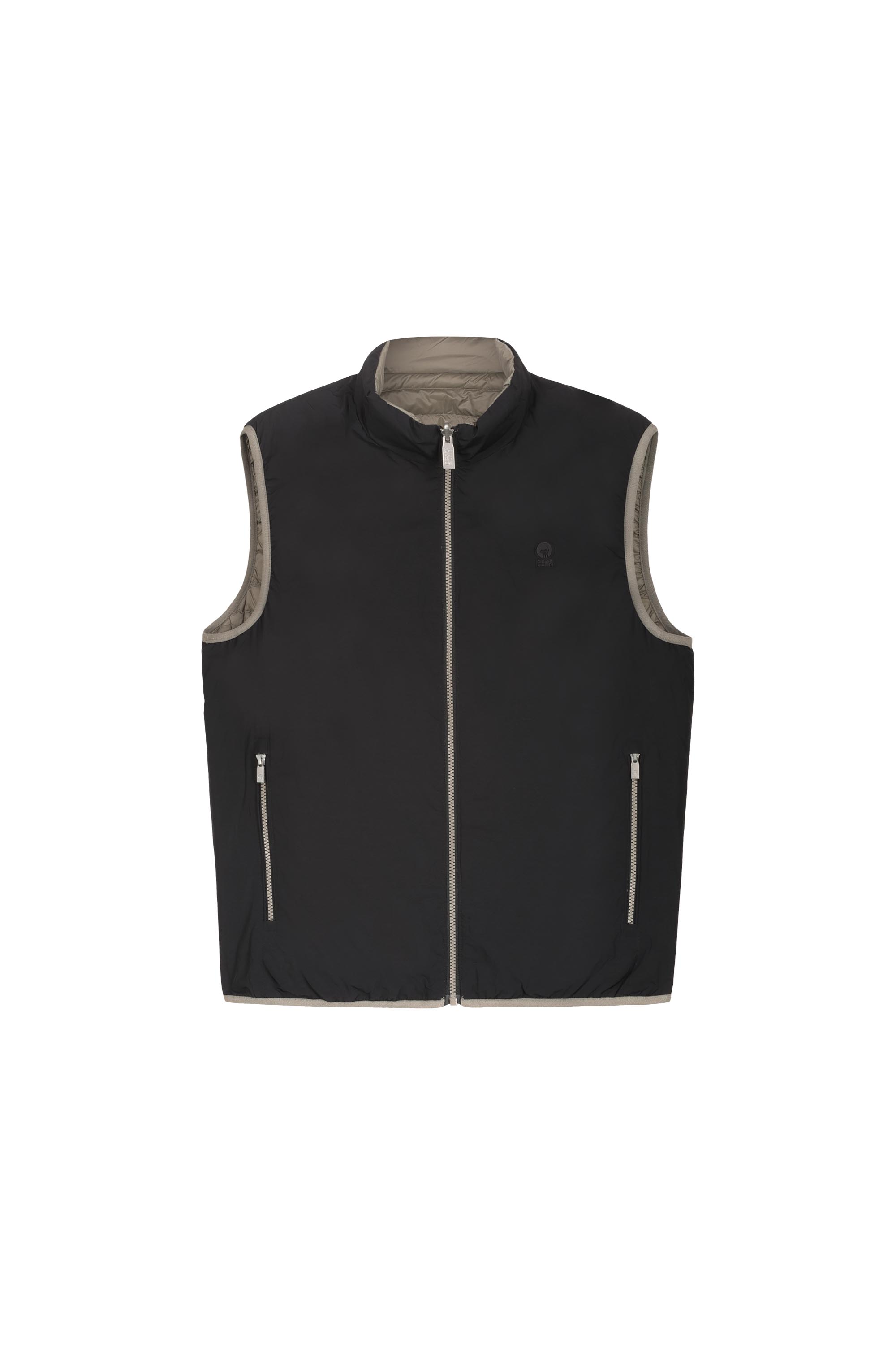 REMEL – Gilet reversibile beige e nero