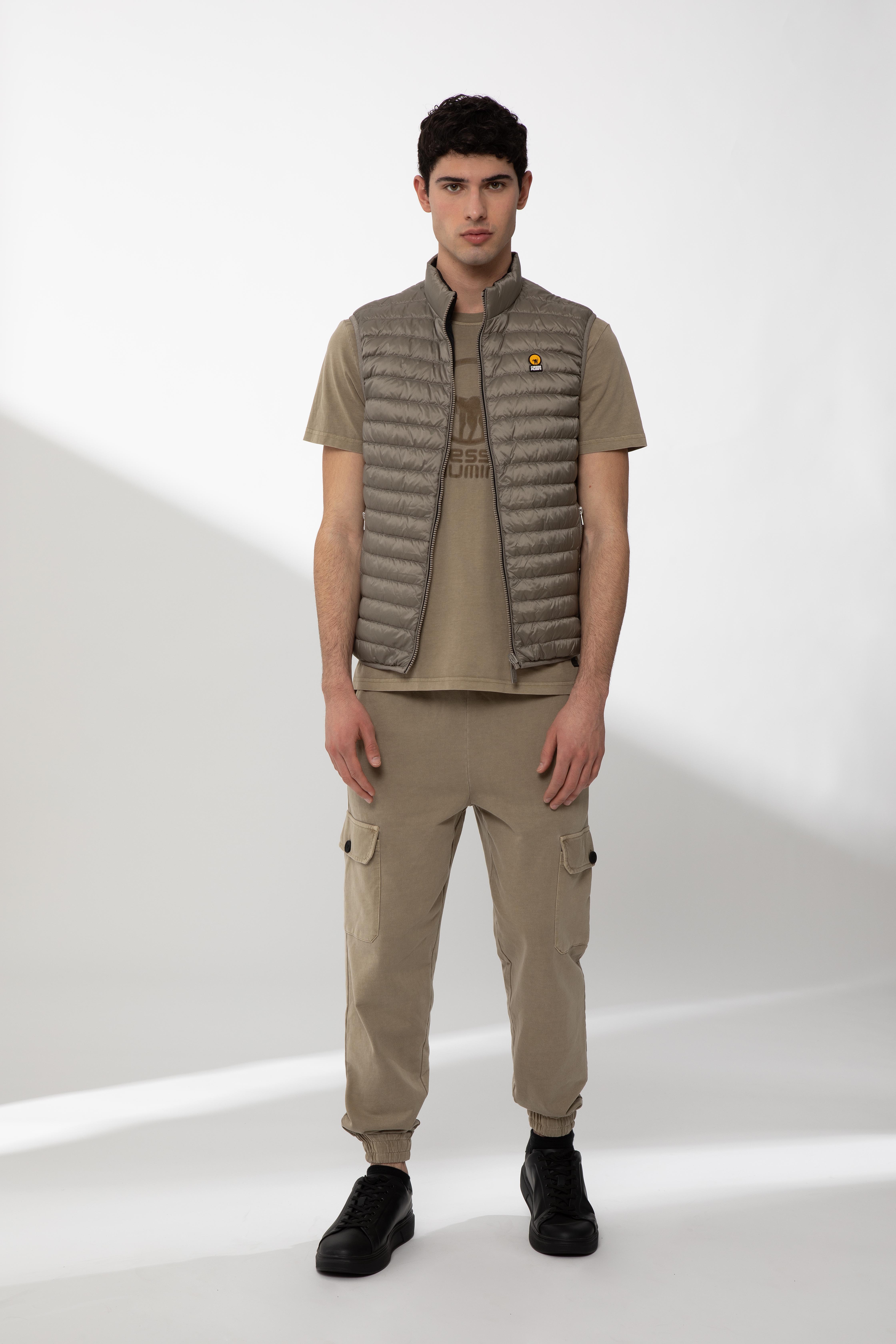 REMEL – Gilet reversibile beige e nero