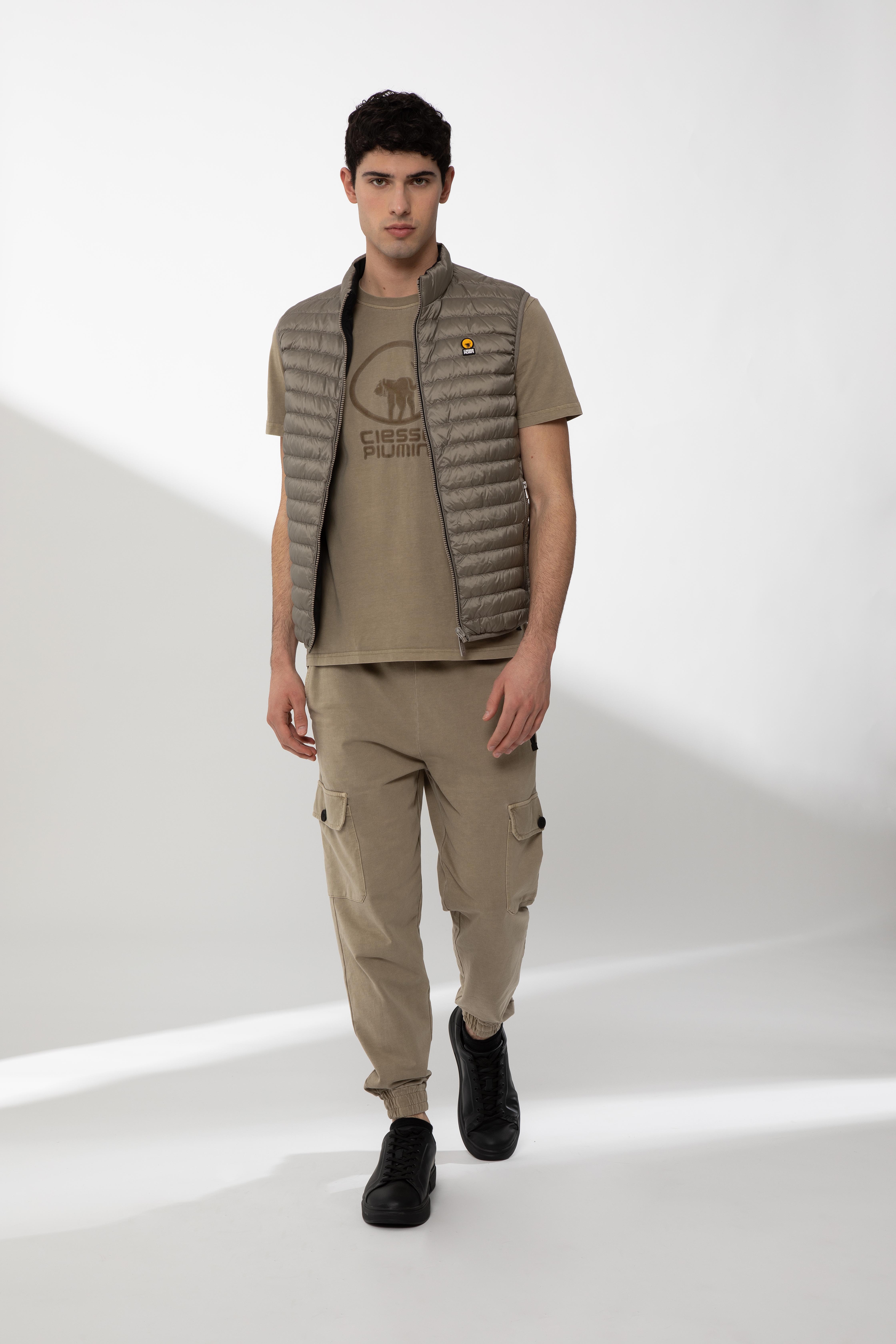 REMEL – Gilet reversibile beige e nero