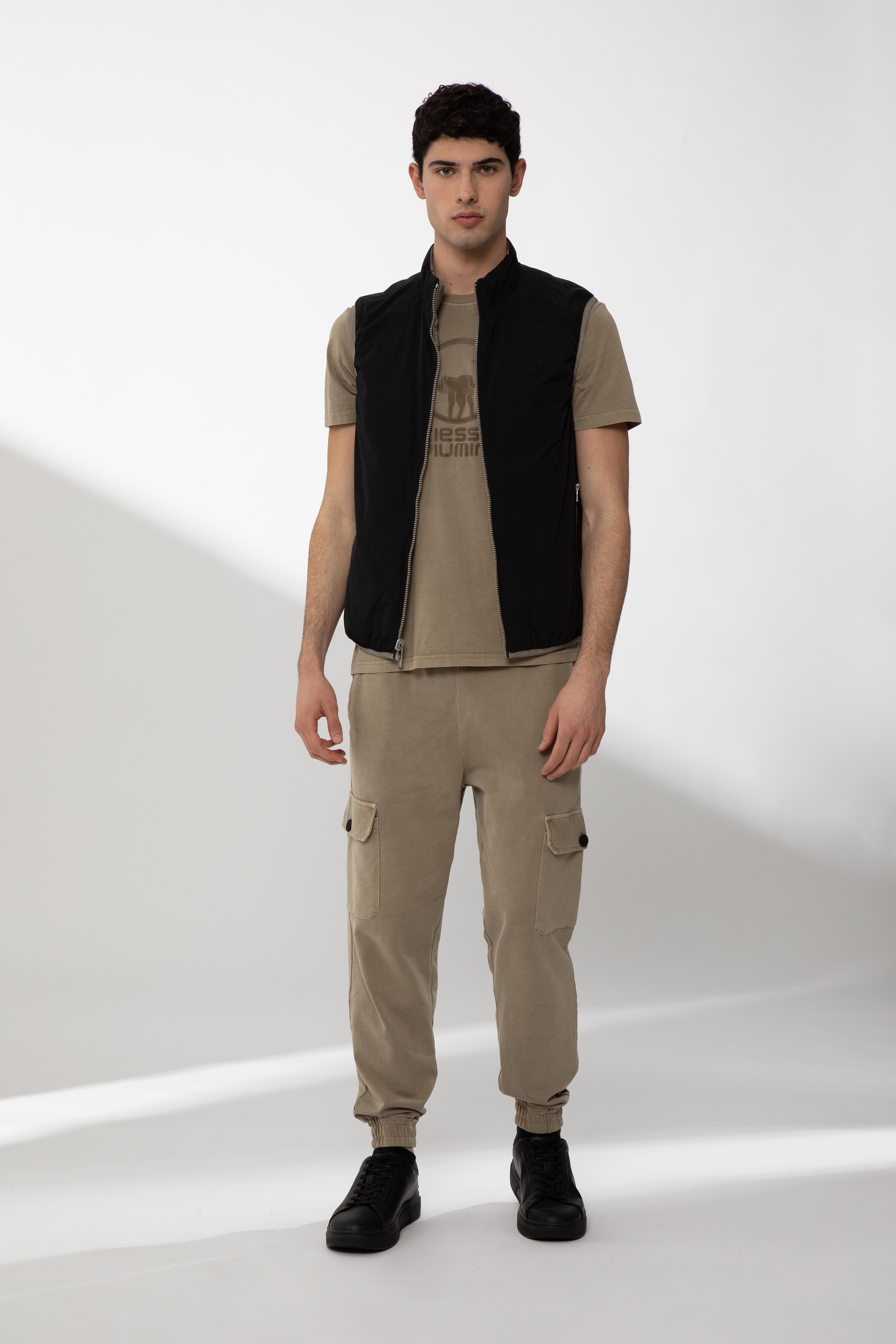 REMEL – Gilet reversibile beige e nero