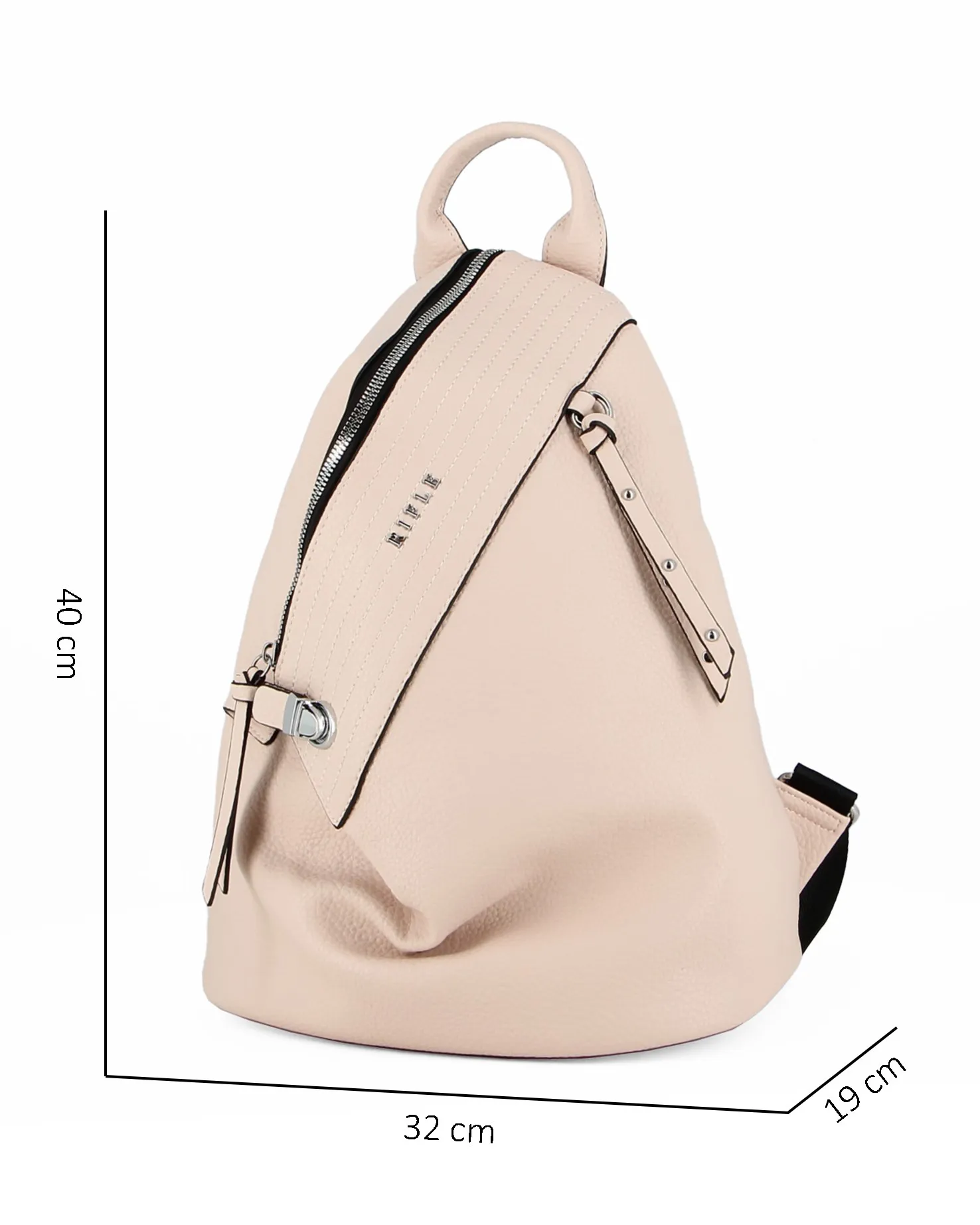 RIFLE - Zaino nude con zip centrale e pulsante a chiusura                                            Previous productRIFLE - Zai