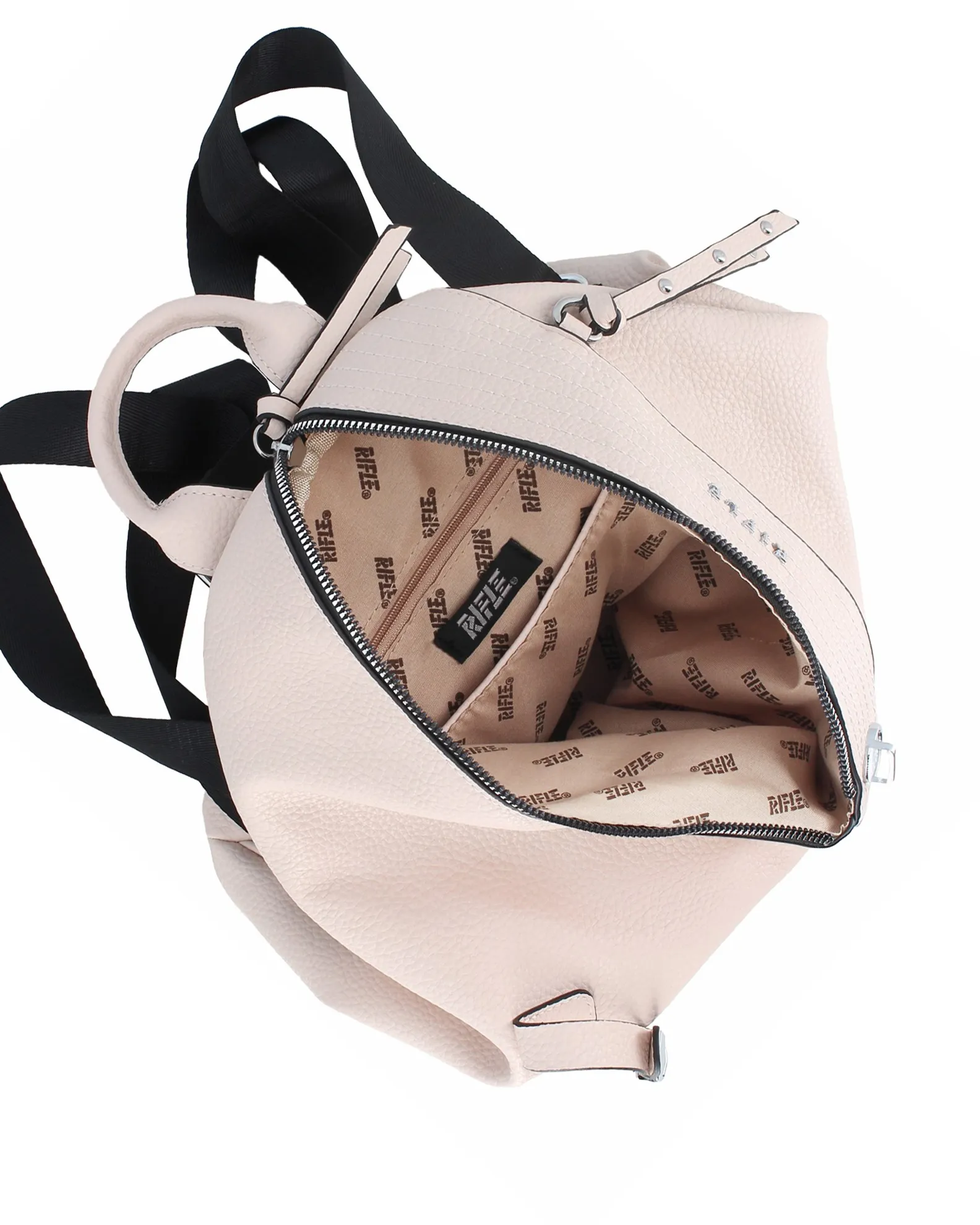 RIFLE - Zaino nude con zip centrale e pulsante a chiusura                                            Previous productRIFLE - Zai