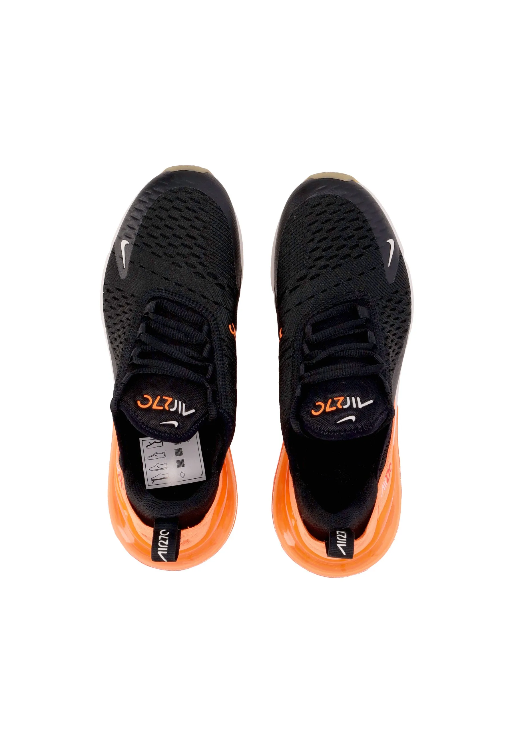 Scarpa Bassa Ragazzo Air Max 270 (gs) Black/total Orange/bright Crimson