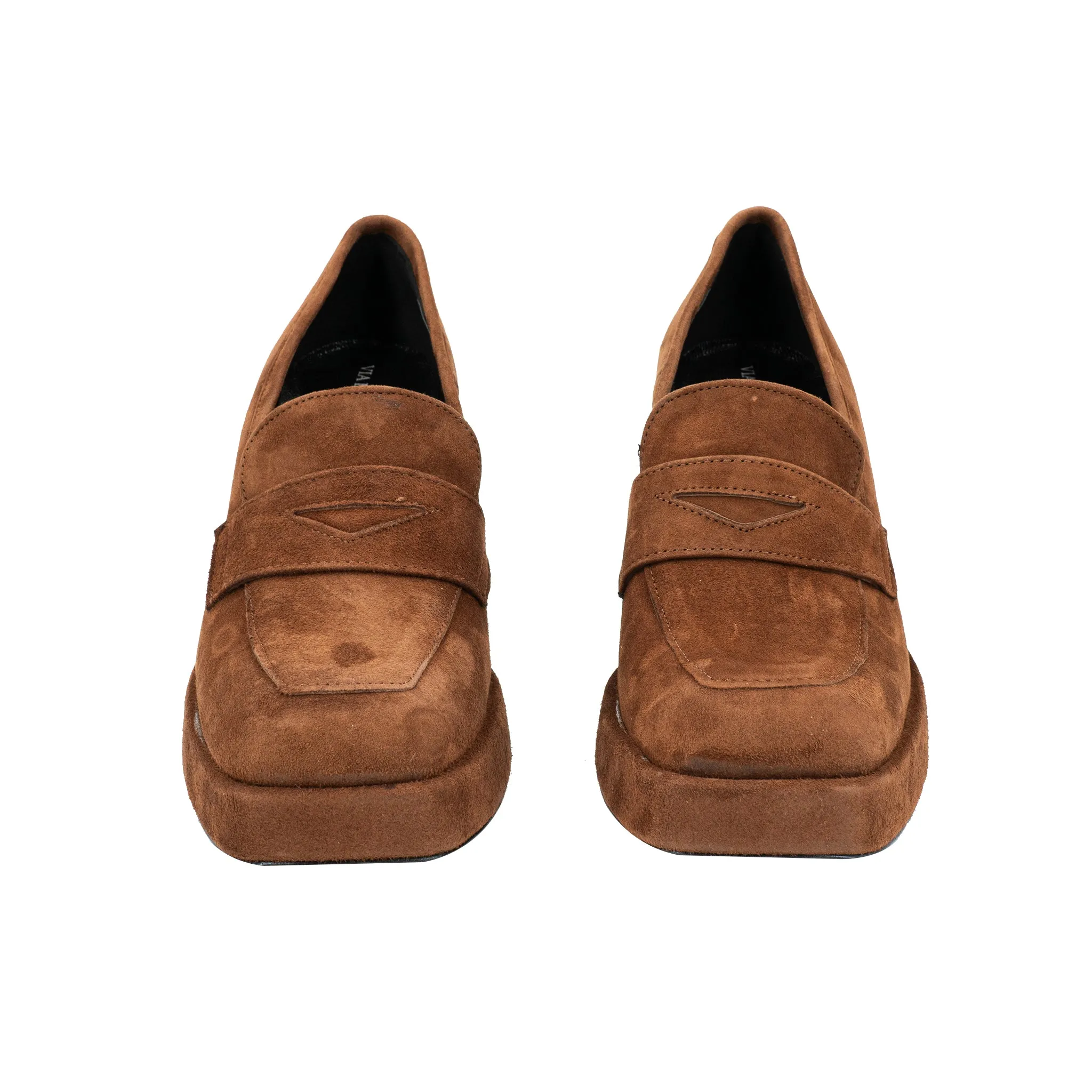 Scarpa Donna con tacco in pelle scamosciata