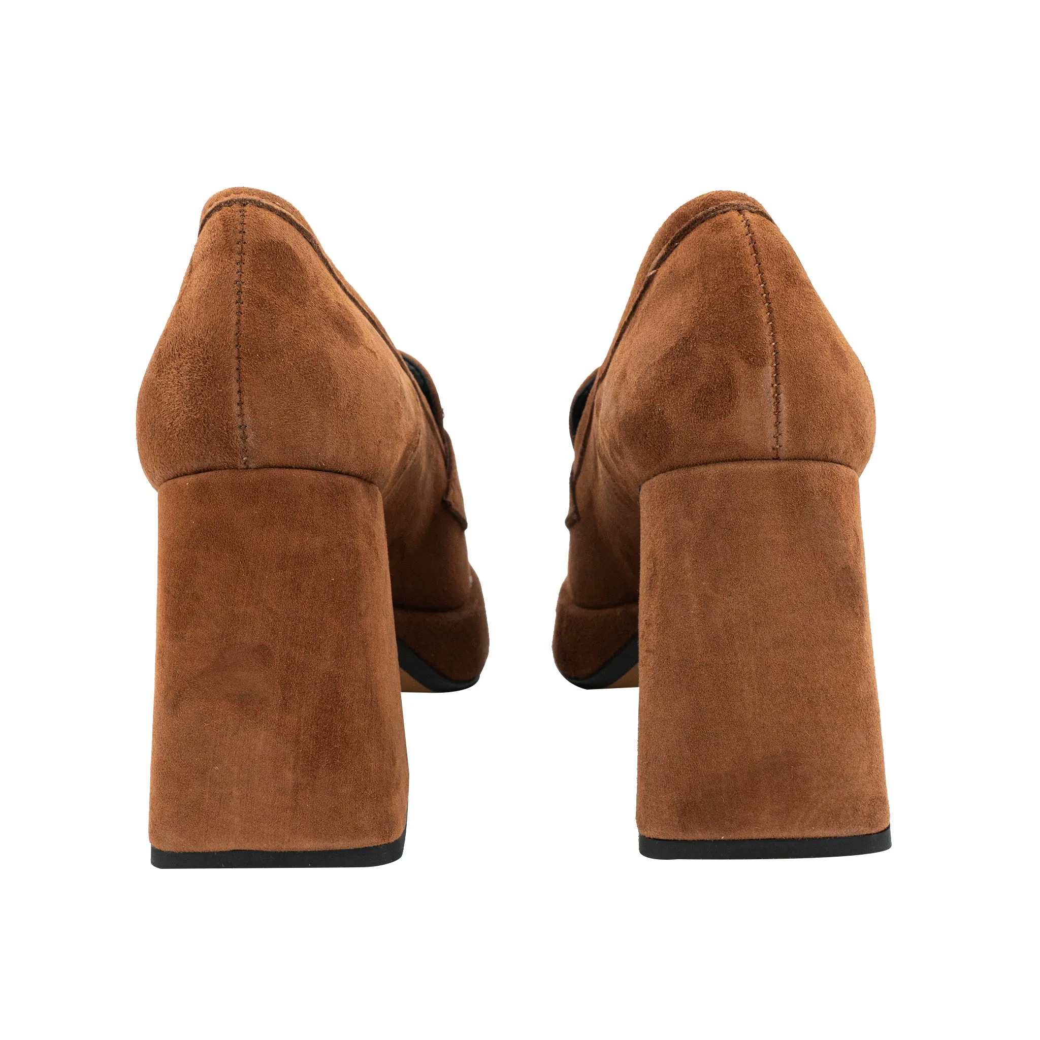 Scarpa Donna con tacco in pelle scamosciata