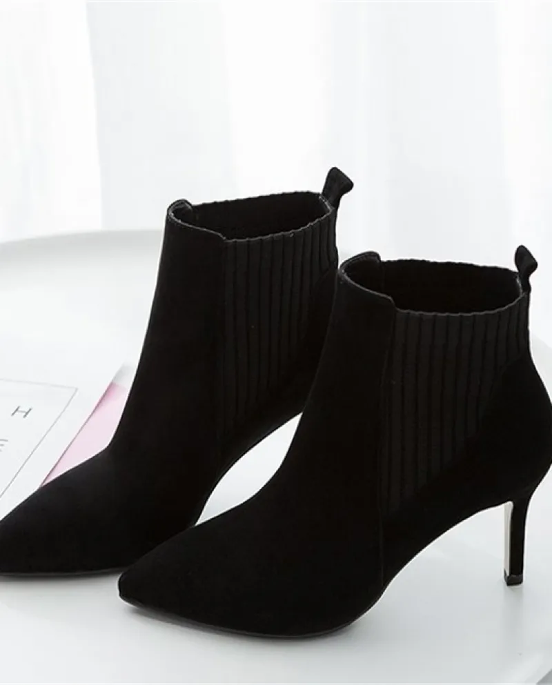 Scarpe da donna Tinta unita Punta a punta Tacchi alti Moda Scarpe da donna leggere Primavera e autunno Scarpe da donna casual co