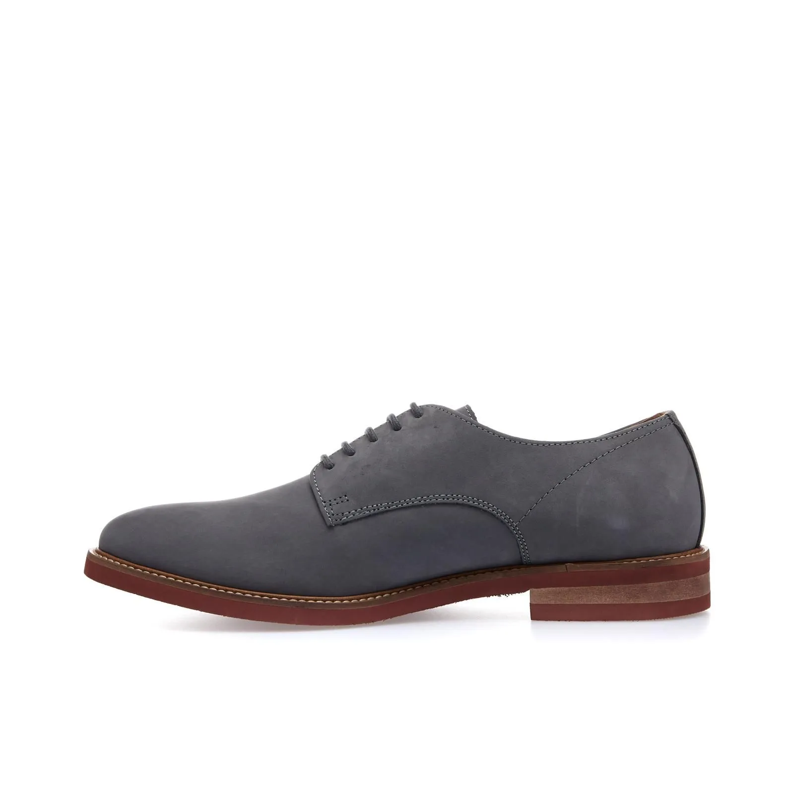 Scarpe grigie stringate casual in pelle