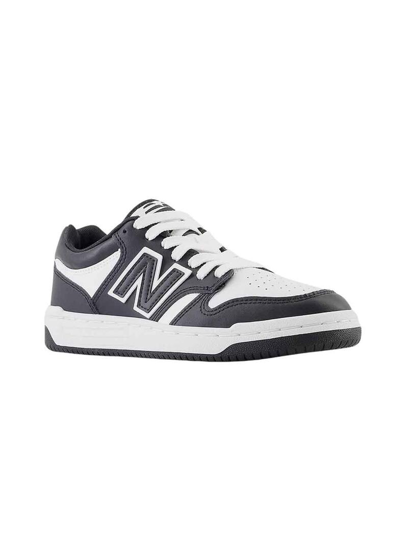 Scarpe New Balance 480 Bianche e Nere per Bambini.