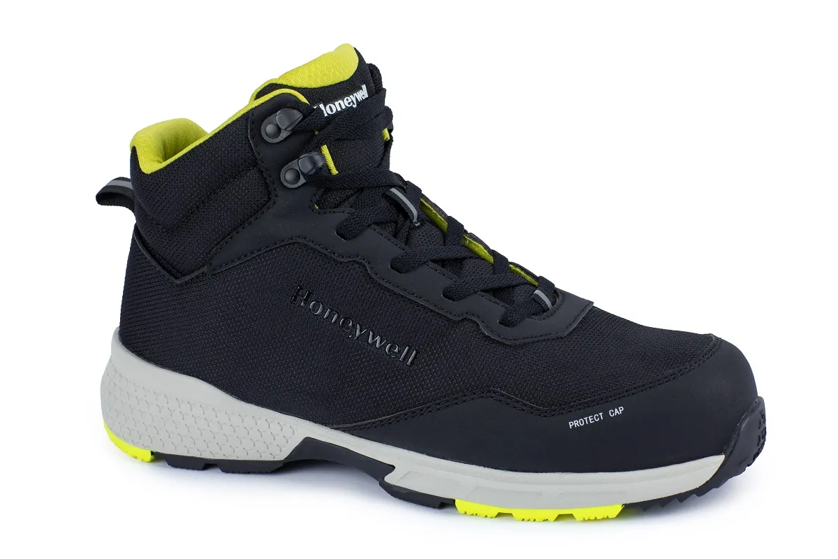 Scarponcini antinfortunistici S1P Honeywell Safety da  Unisex tg. 36, col. Nero, Bianco, Giallo , con puntale di