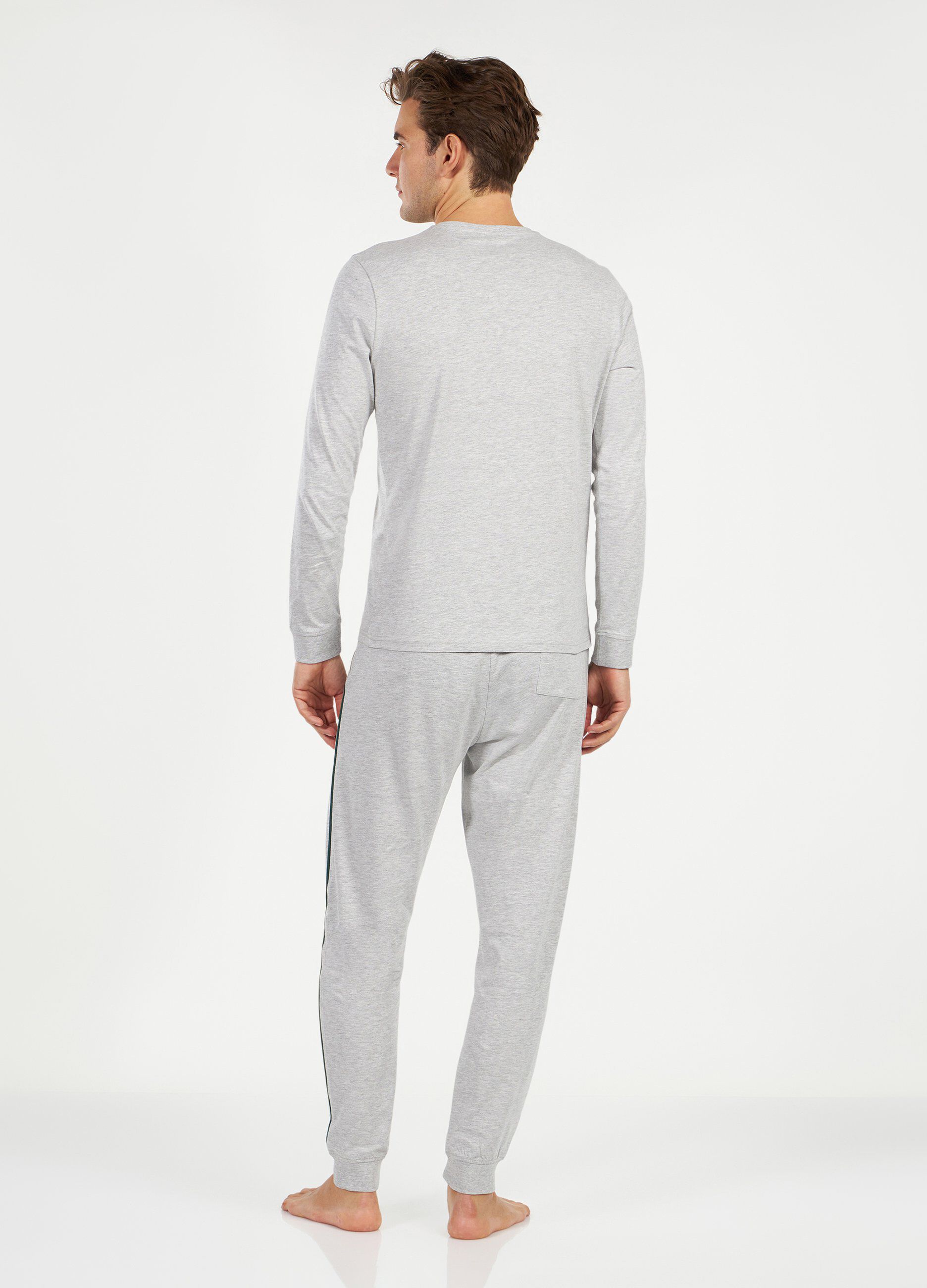 Set pigiama lungo in cotone uomo
