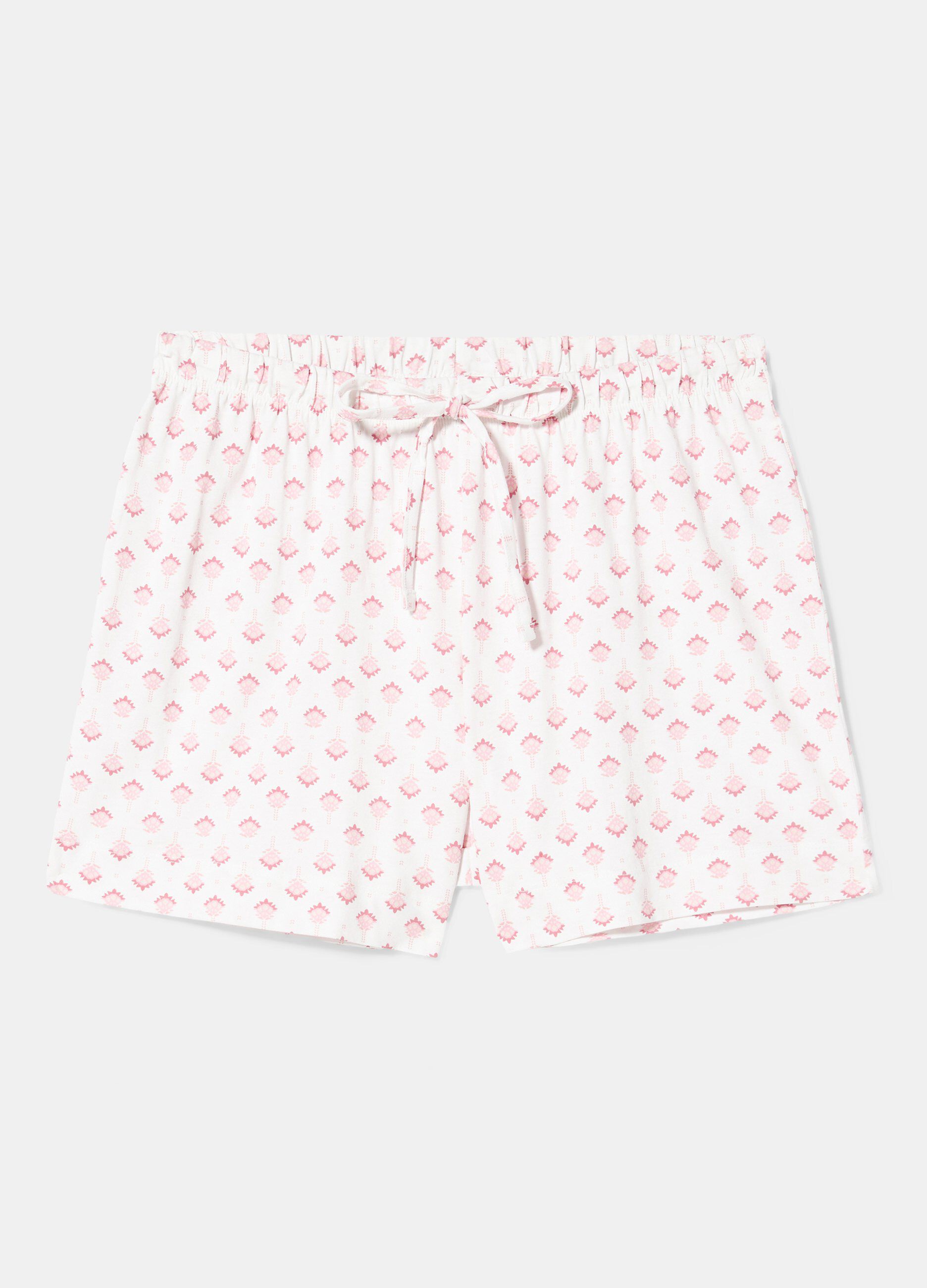 Shorts pigiama in puro cotone donna