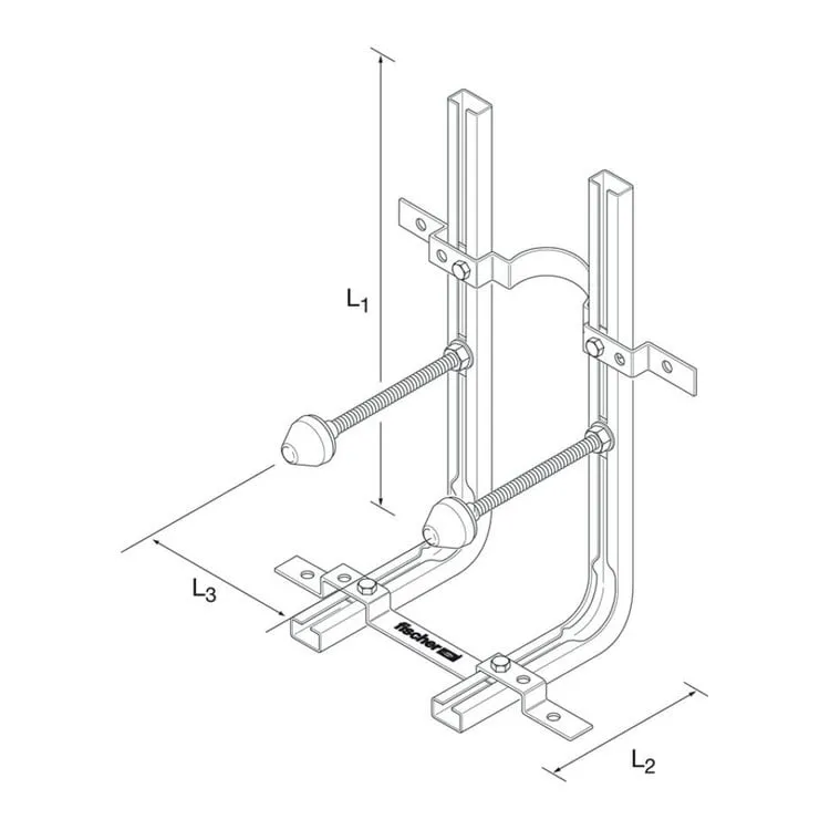 Sistema di fissaggio L PLUS Fischer con traversa dritta (1conf)