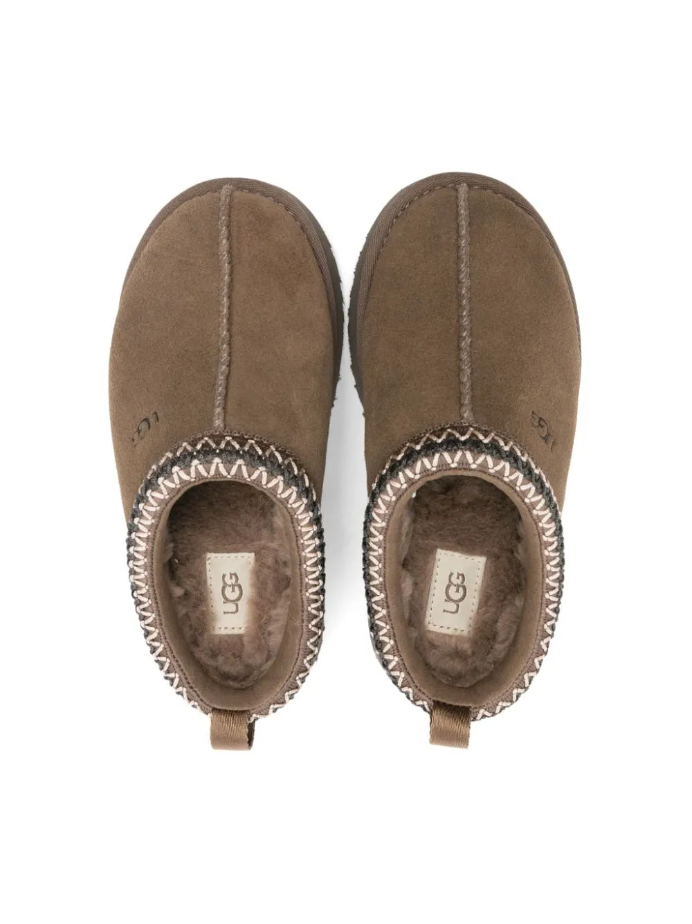 Slippers per bambina UGG Kids Tazz marroni con bordo multicolore