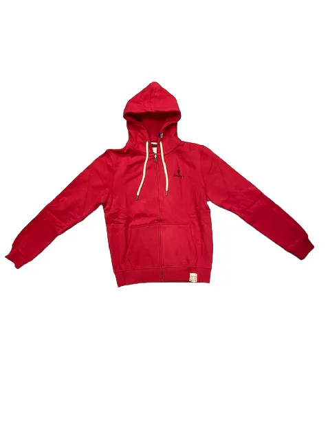Smithy's men's sweatshirt with full zip and hood SW00MFE202 red