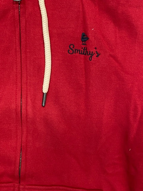 Smithy's men's sweatshirt with full zip and hood SW00MFE202 red