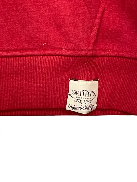 Smithy's men's sweatshirt with full zip and hood SW00MFE202 red
