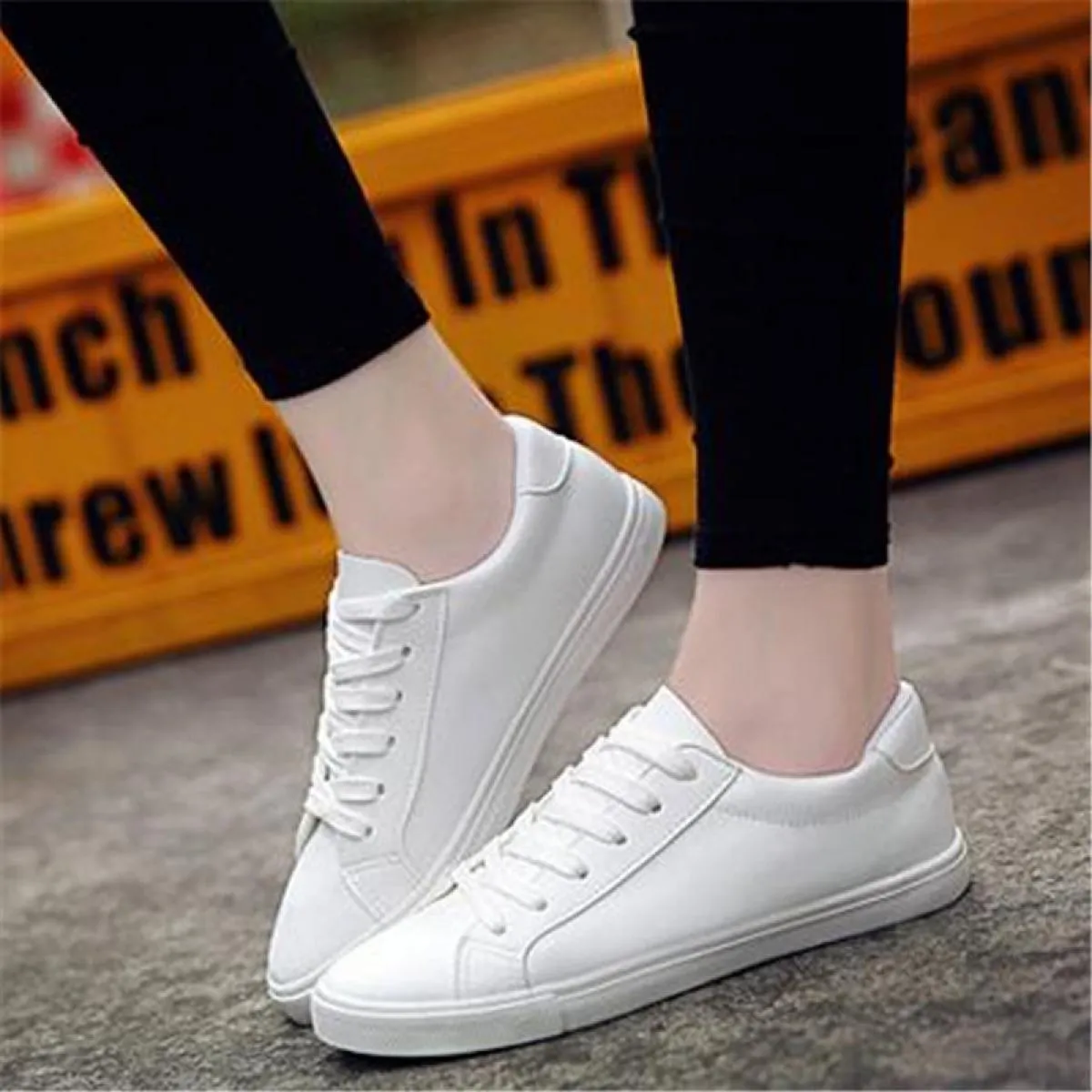 Sneaker alla moda Scarpe bianche da donna Moda Lady Scarpe bianche casual da donna Moda