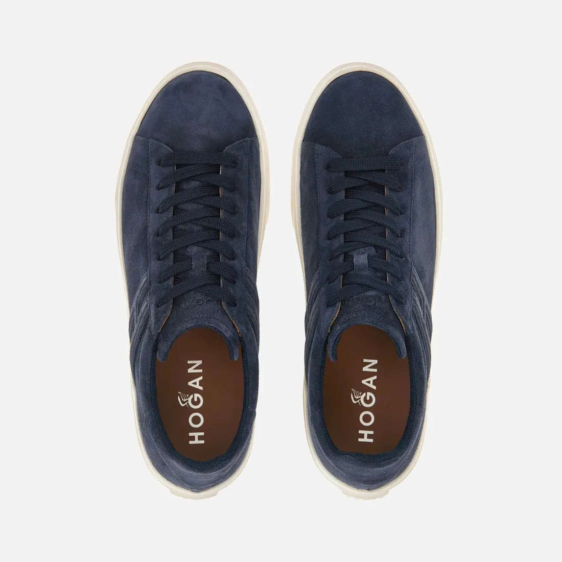 Sneaker da uomo Hogan H365 blu in pelle scamosciata