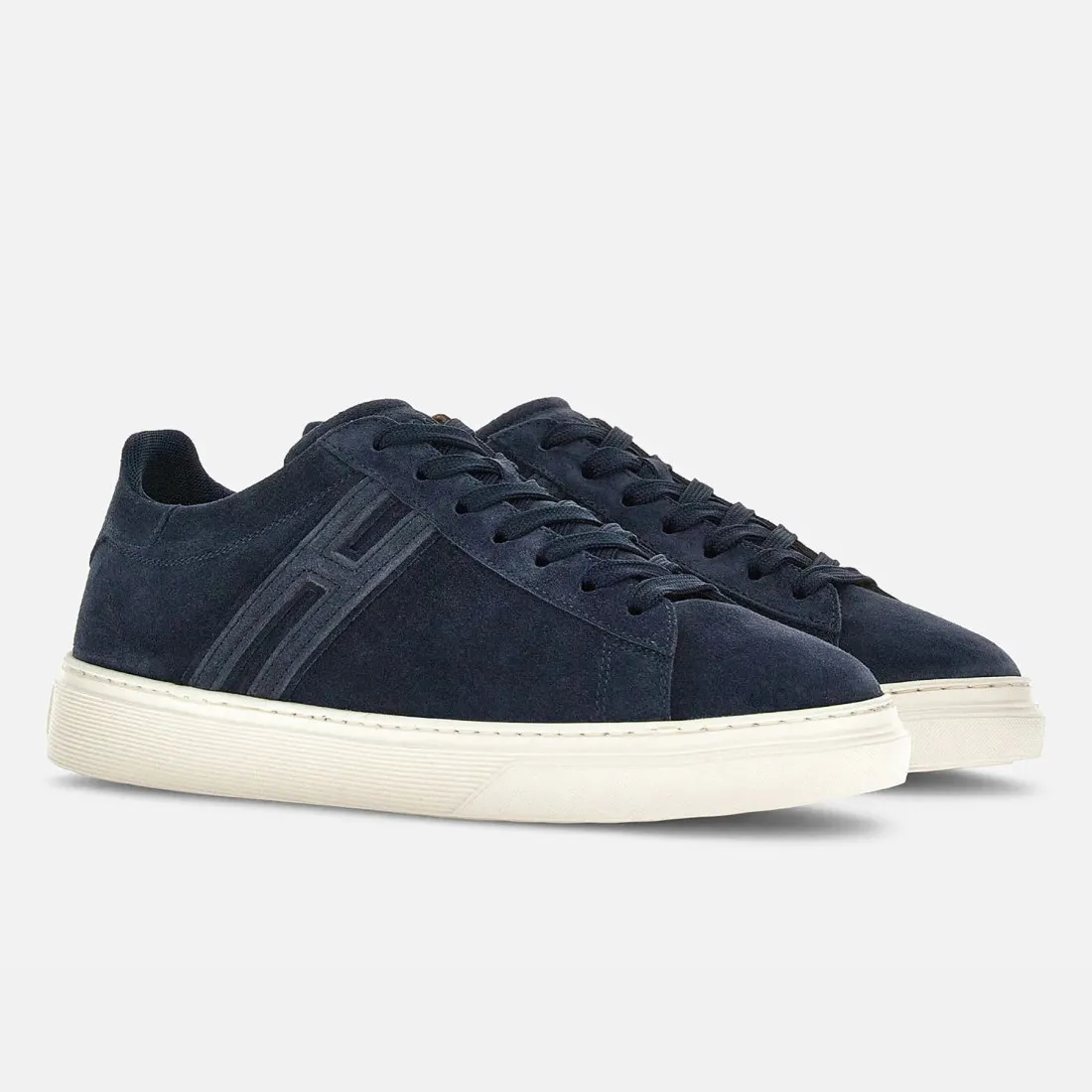 Sneaker da uomo Hogan H365 blu in pelle scamosciata