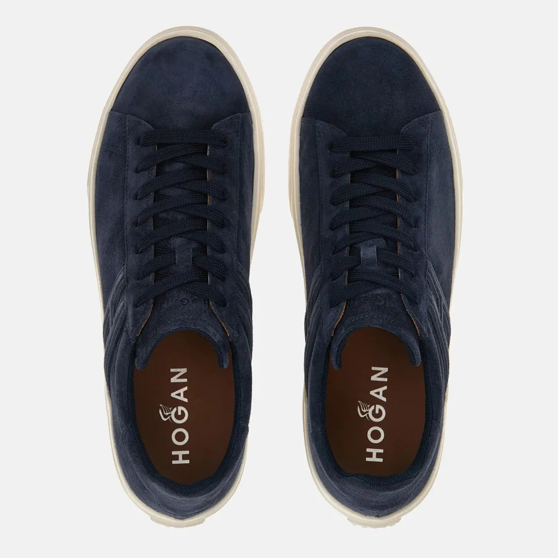 Sneaker da uomo Hogan H365 blu in pelle scamosciata