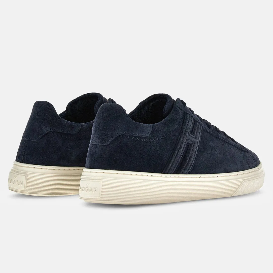 Sneaker da uomo Hogan H365 blu in pelle scamosciata