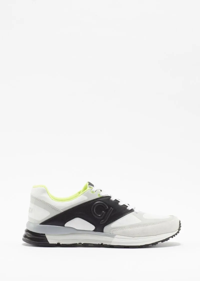 Sneaker in nylon e pelle scamosciata