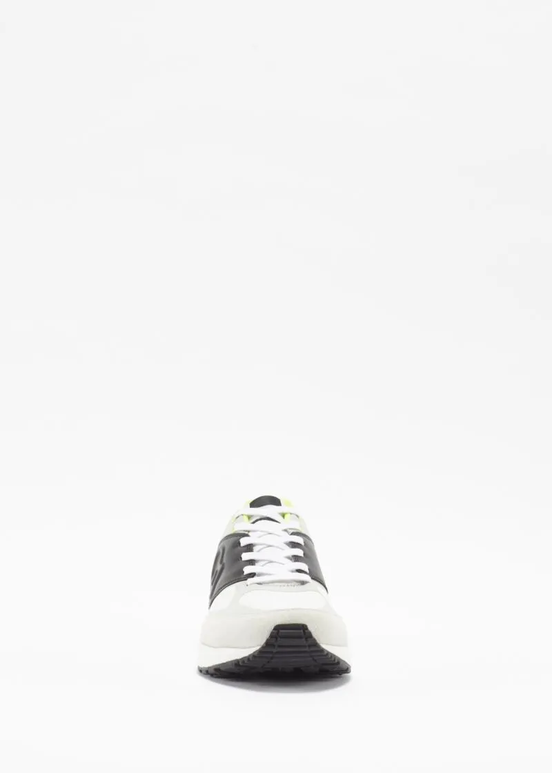 Sneaker in nylon e pelle scamosciata