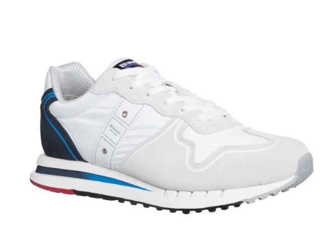 SNEAKERS BIANCA DETTAGLI BLU