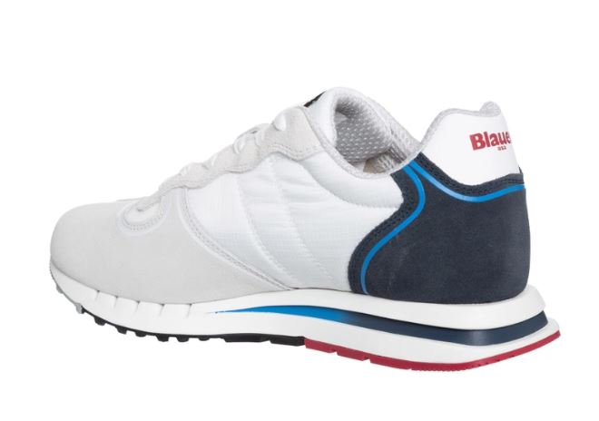 SNEAKERS BIANCA DETTAGLI BLU