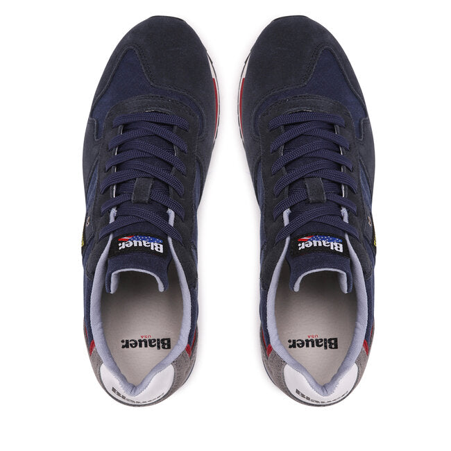 SNEAKERS BLU DETTAGLI ROSSI