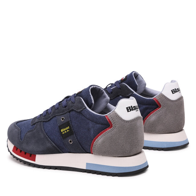 SNEAKERS BLU DETTAGLI ROSSI