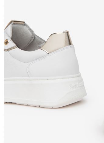 SNEAKERS PELLE INSERTI GOLD
