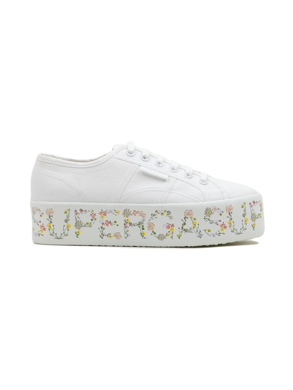 Sneakers Platform Donna con suola floreale