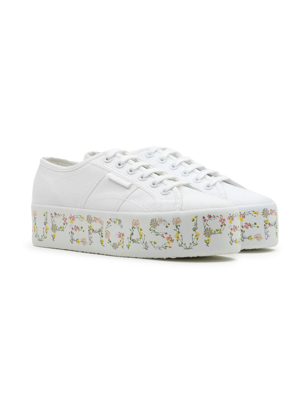 Sneakers Platform Donna con suola floreale