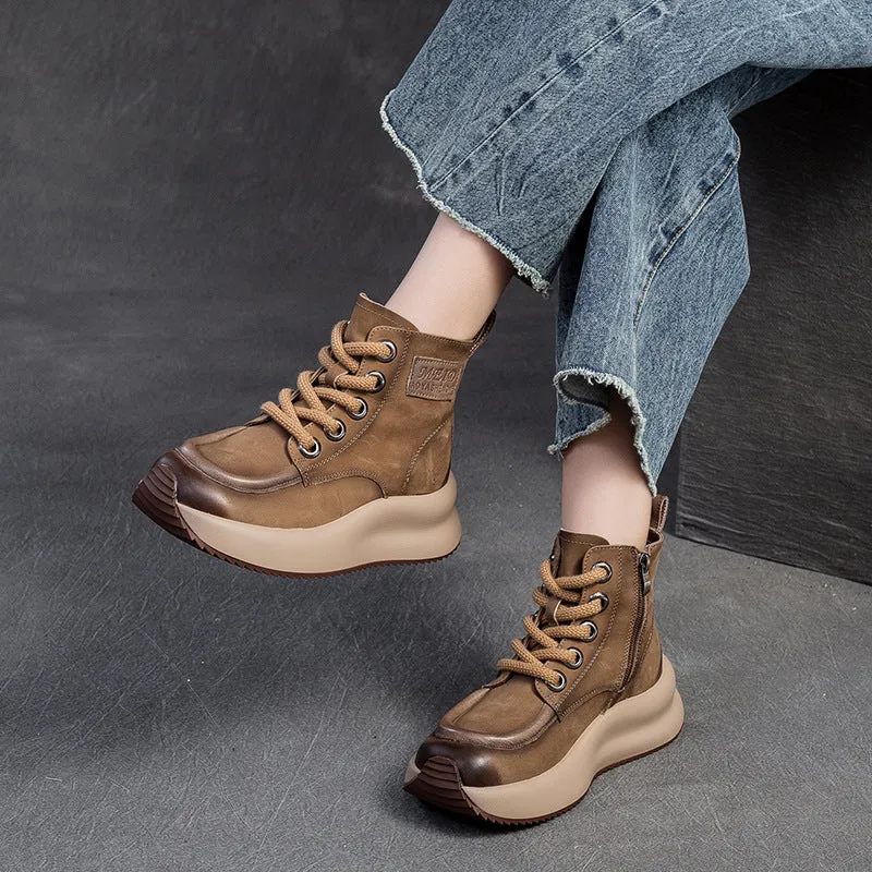 Stivaletti casual in pelle classici da donna
