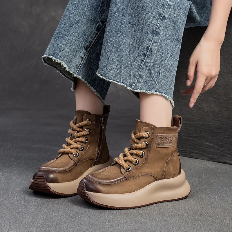 Stivaletti casual in pelle classici da donna