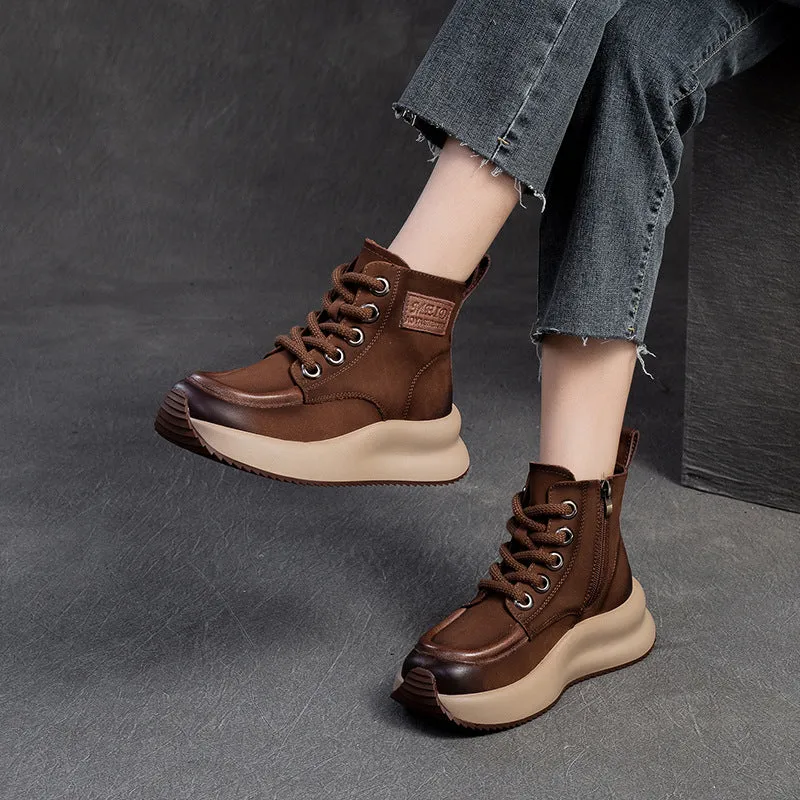 Stivaletti casual in pelle classici da donna