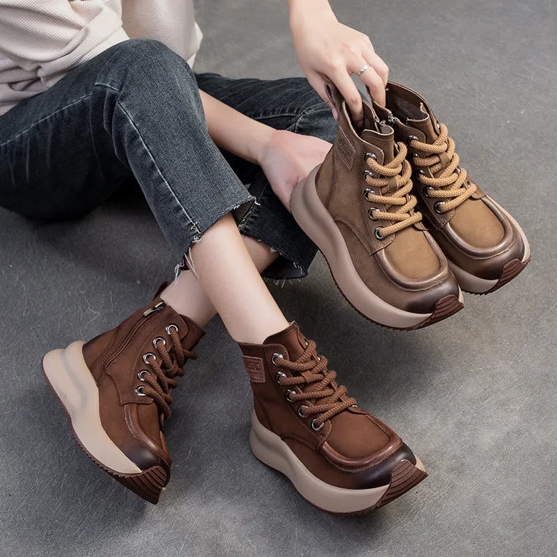 Stivaletti casual in pelle classici da donna