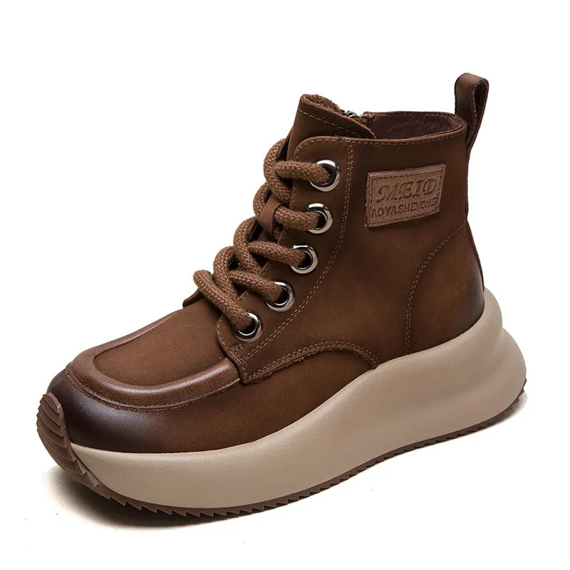 Stivaletti casual in pelle classici da donna