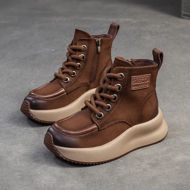 Stivaletti casual in pelle classici da donna