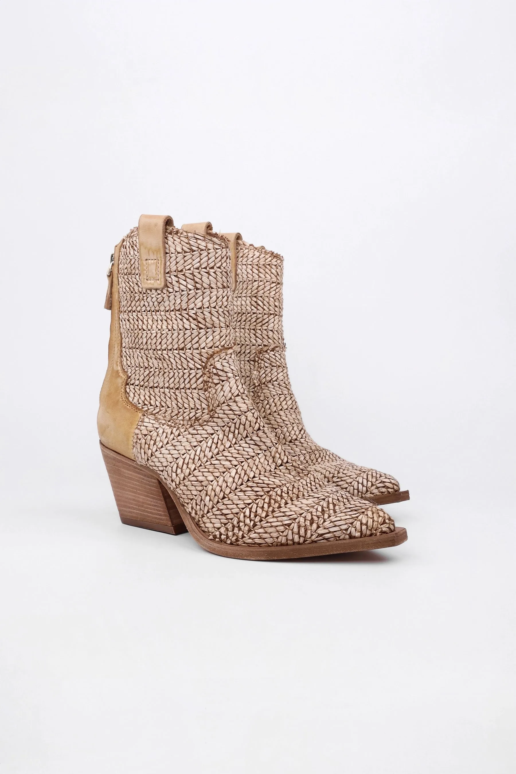 Stivaletti Texani Aurora in Raffia