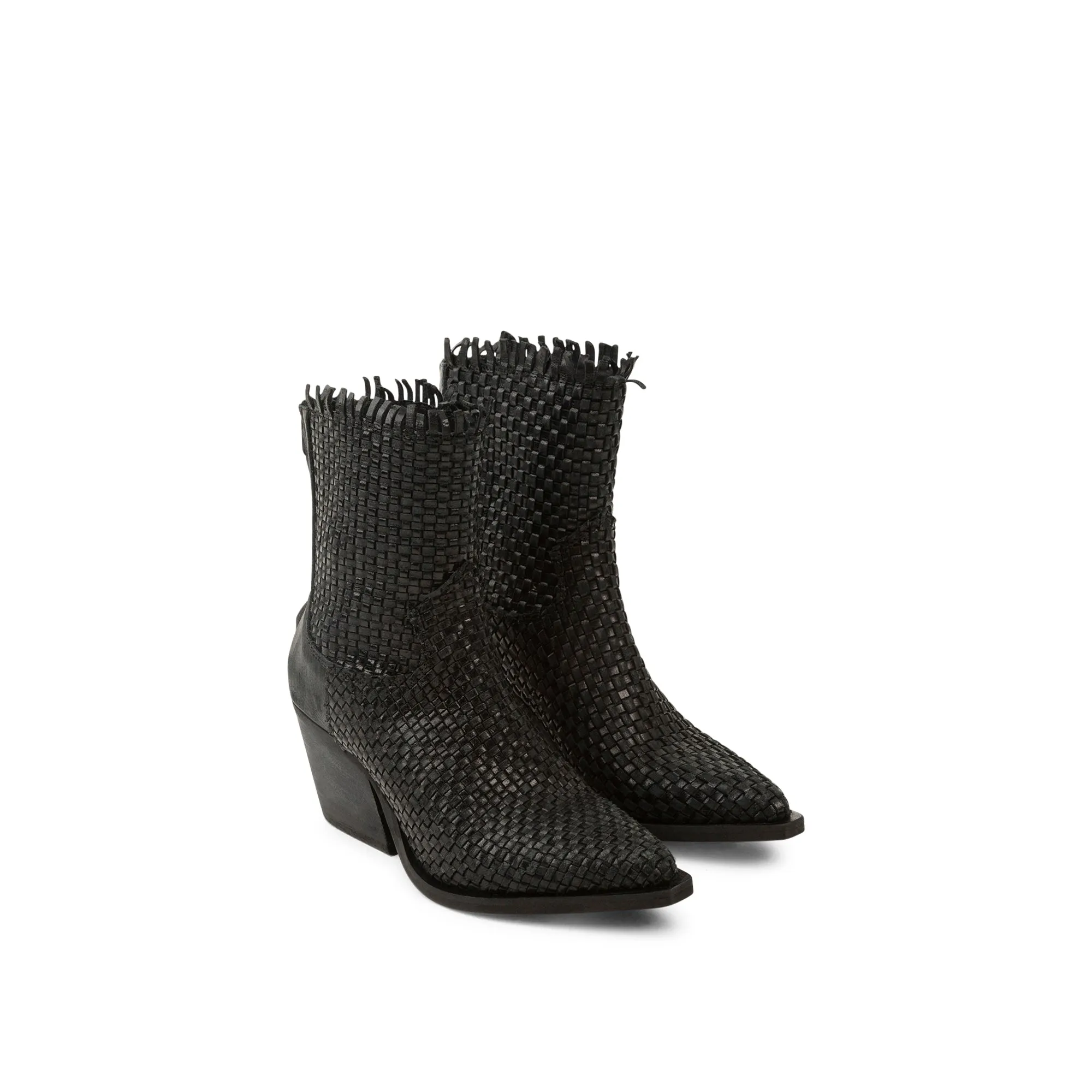 Stivaletti Texani In Pelle Kelly Neri
