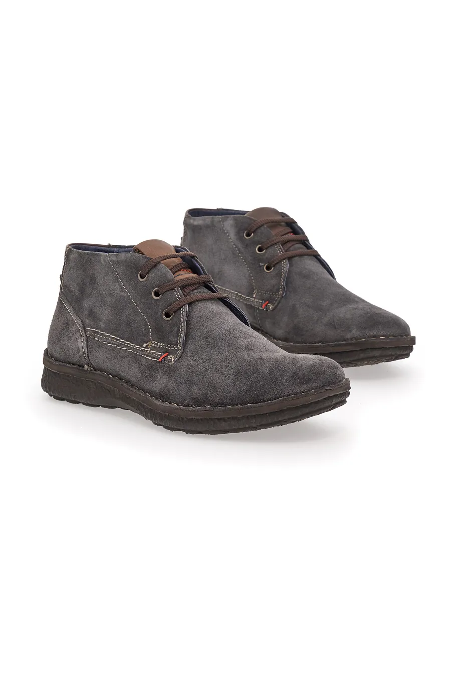 Stringata Pittarello Eco 8641 in pelle scamosciata Grigia