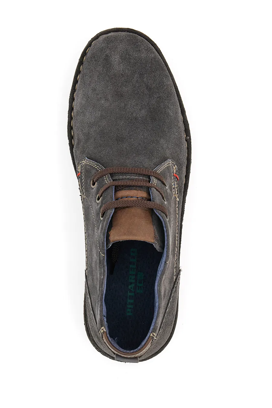 Stringata Pittarello Eco 8641 in pelle scamosciata Grigia