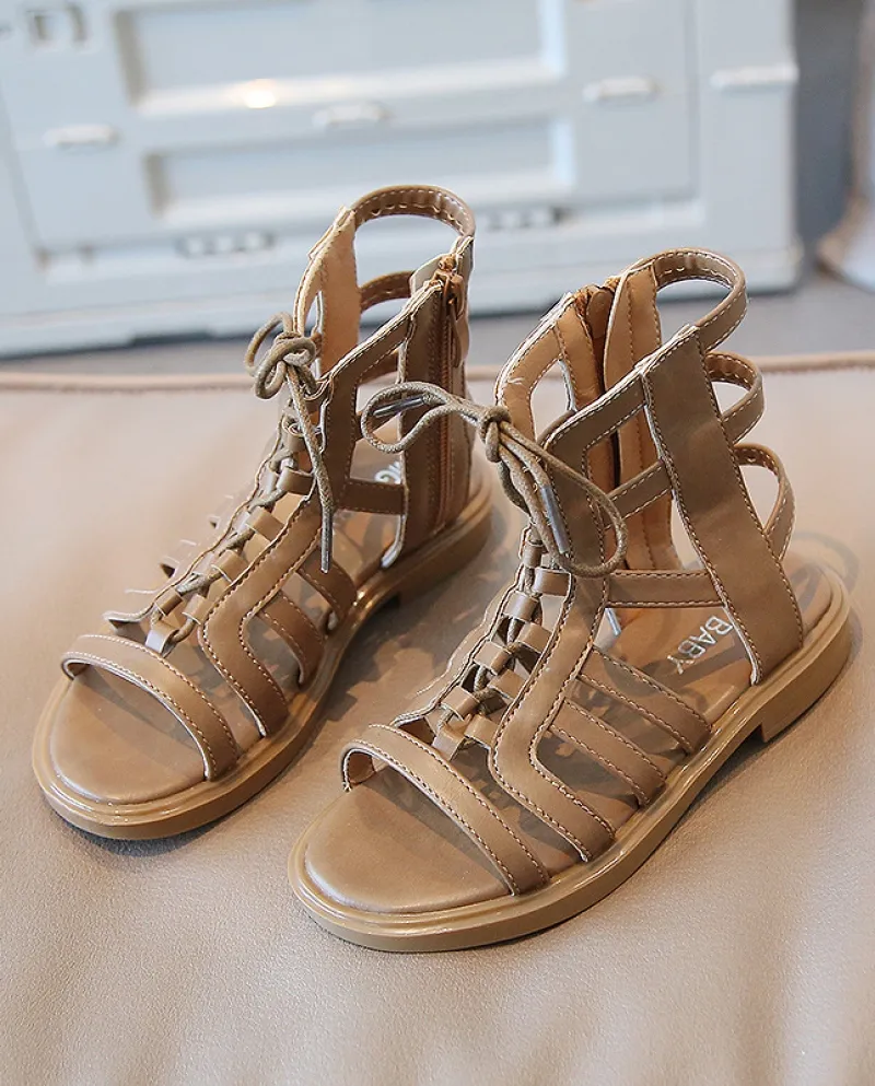 Summer Girls Soft Sole High Top Fashion Sandali romani Scarpe casual