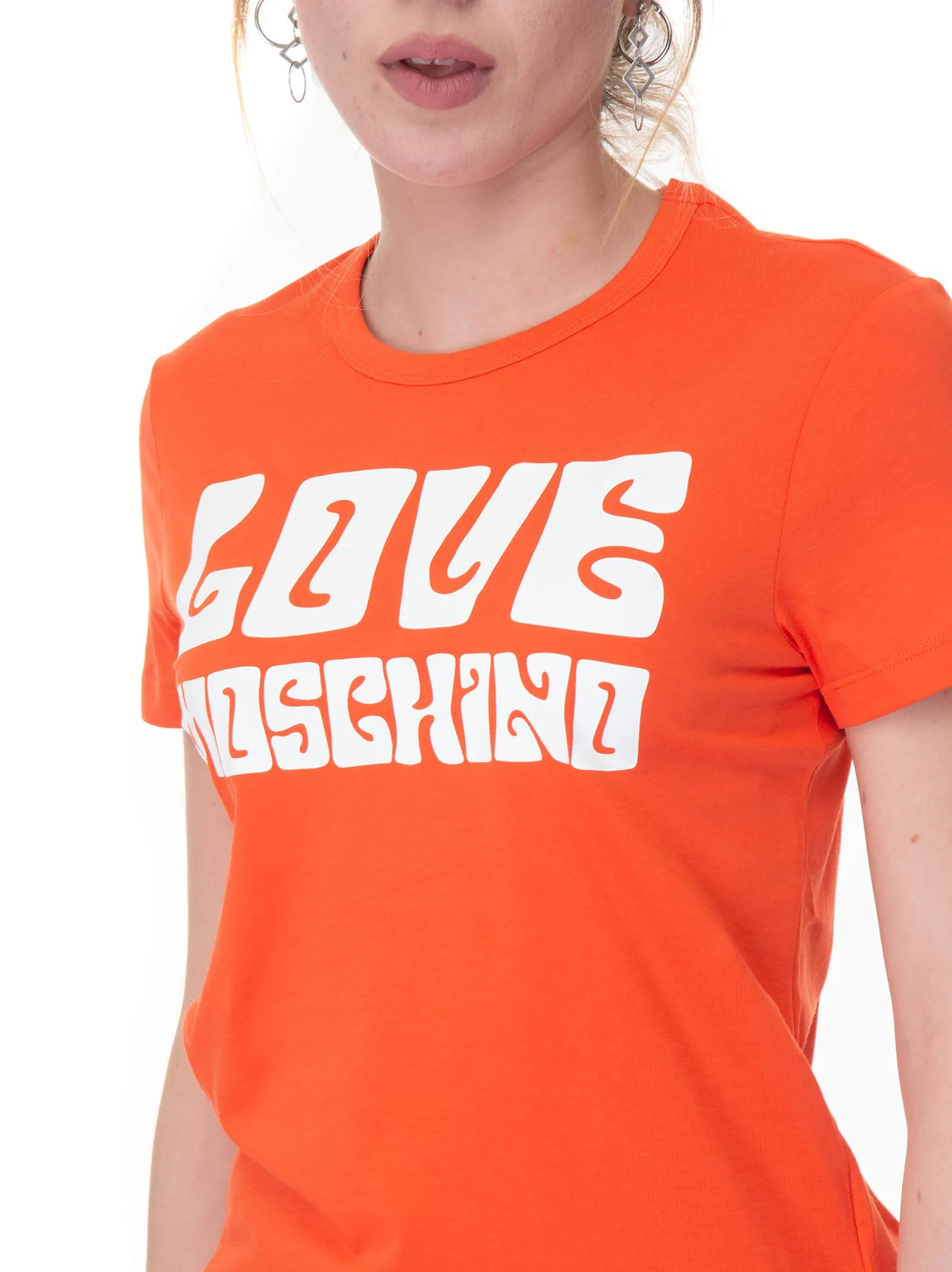 T-shirt girocollo Pesca Love Moschino Donna