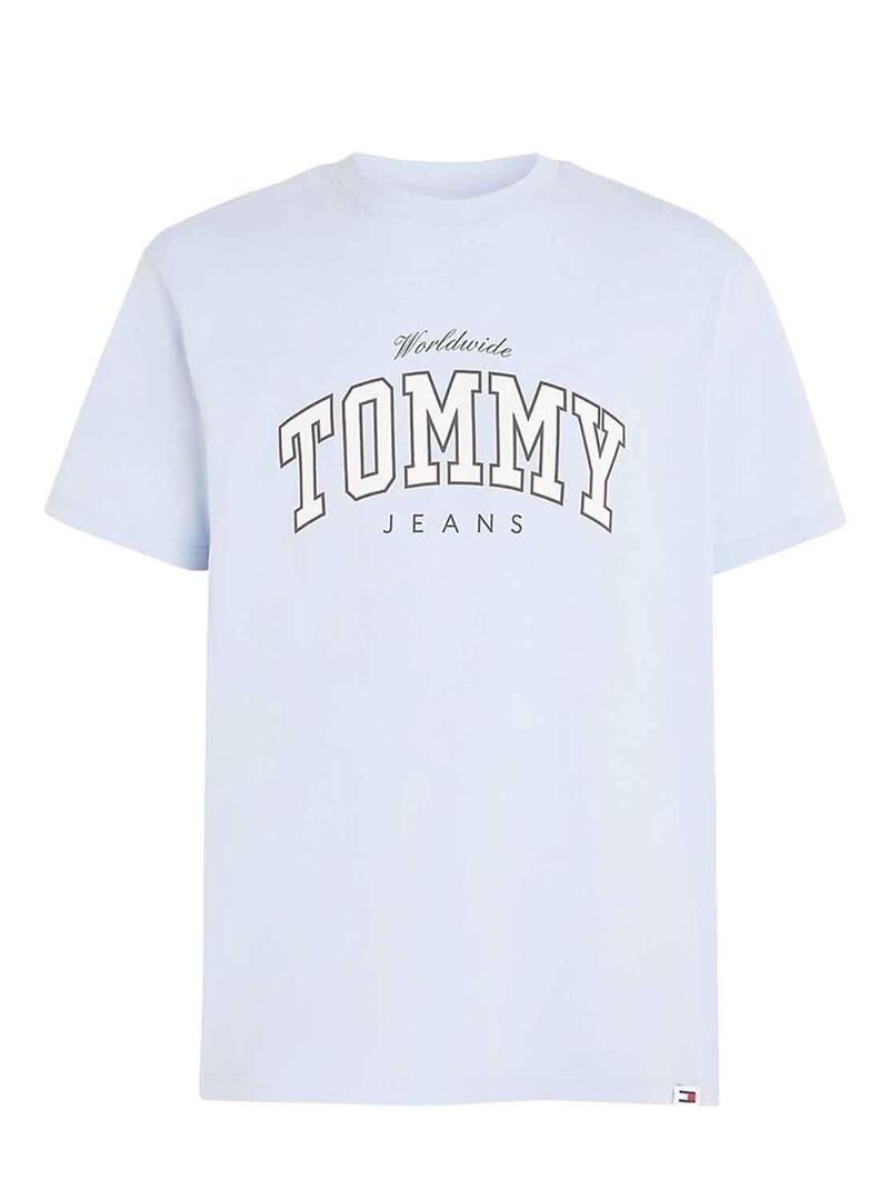 T-Shirt Tommy Jeans Varsity Blu per Uomo