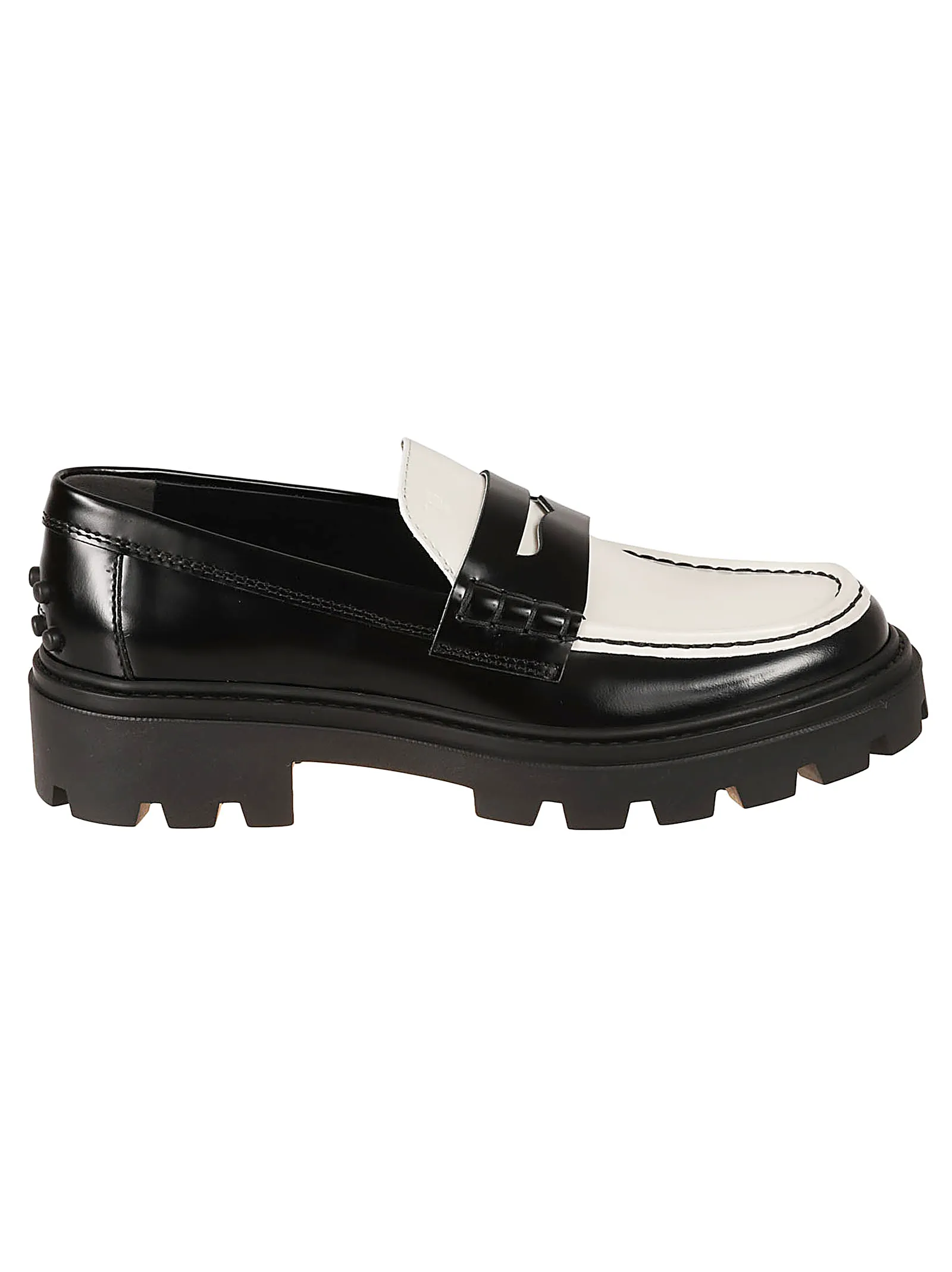 TOD'SGOMMA PESANTE 08J MOCASSINO Black/white